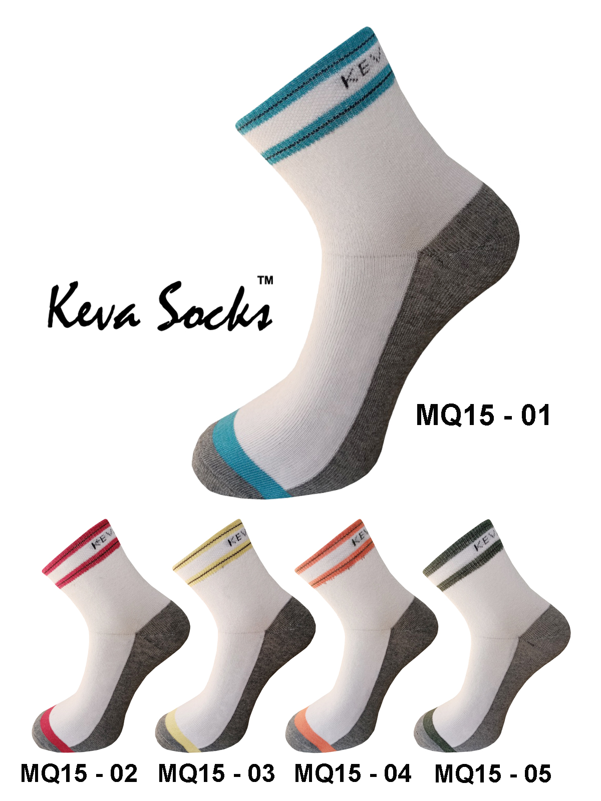 Keva Socks For Men Dark Base Miqaat Ankle Socks 5pairs pack Mq15