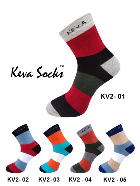 Keva Socks Unisex Ankle Sports Socks Stripes 5 Pcs Pack kv2